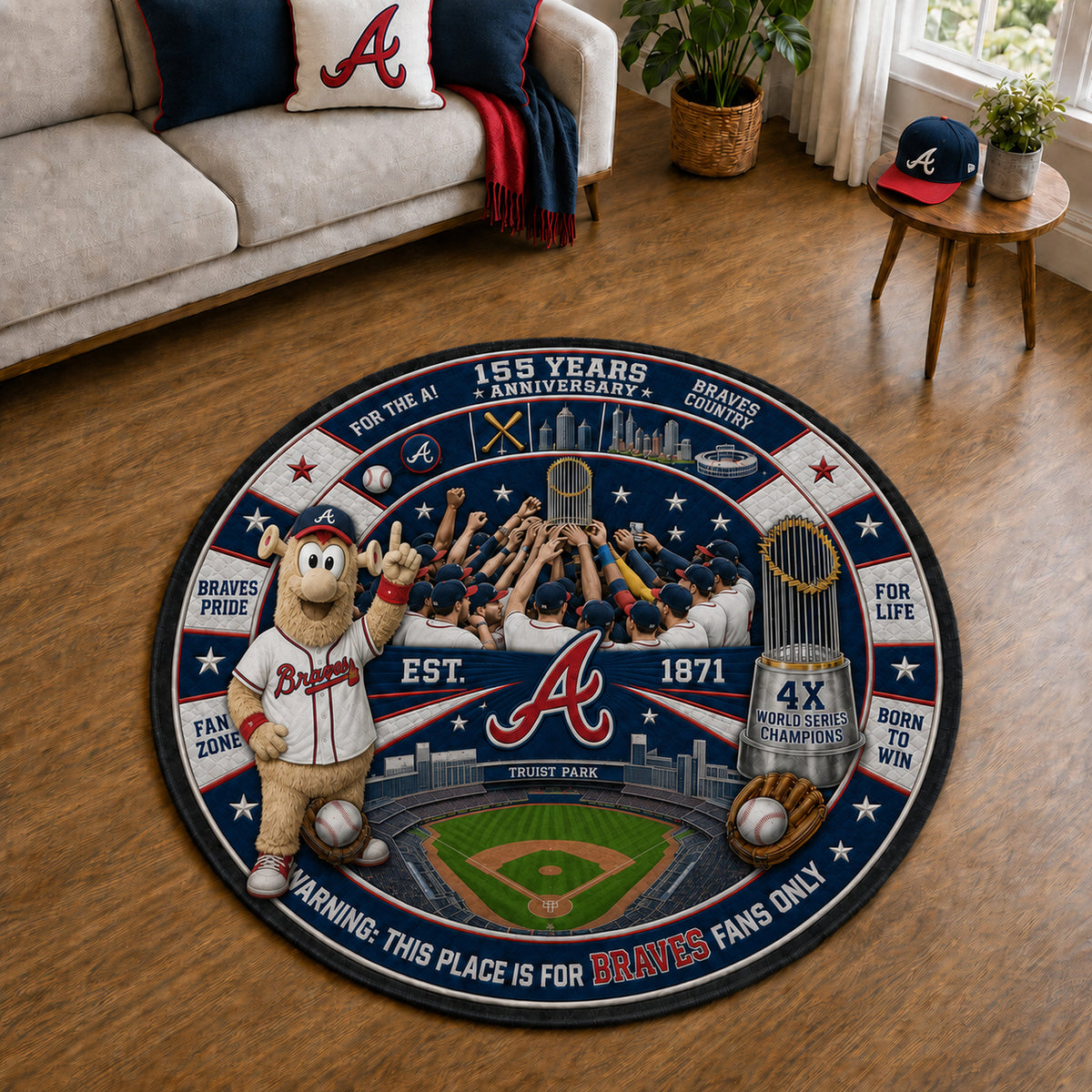 Alfombra personalizada de bienvenida premium de equipo de la MLB – Felpudo de béisbol personalizado