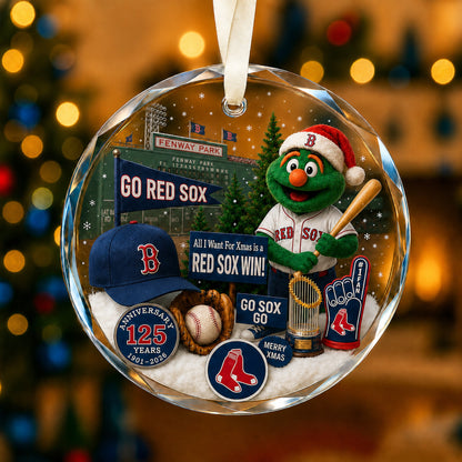 All Baseball Teams Christmas Glass Ornament  With Red Gift Box | 5to9vibe