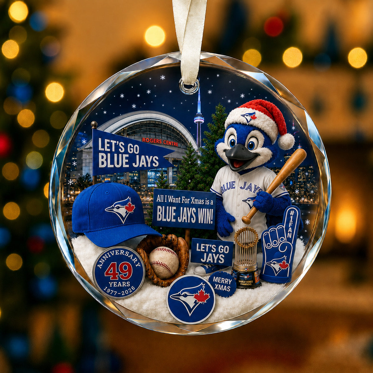 All Baseball Teams Christmas Glass Ornament  With Red Gift Box | 5to9vibe