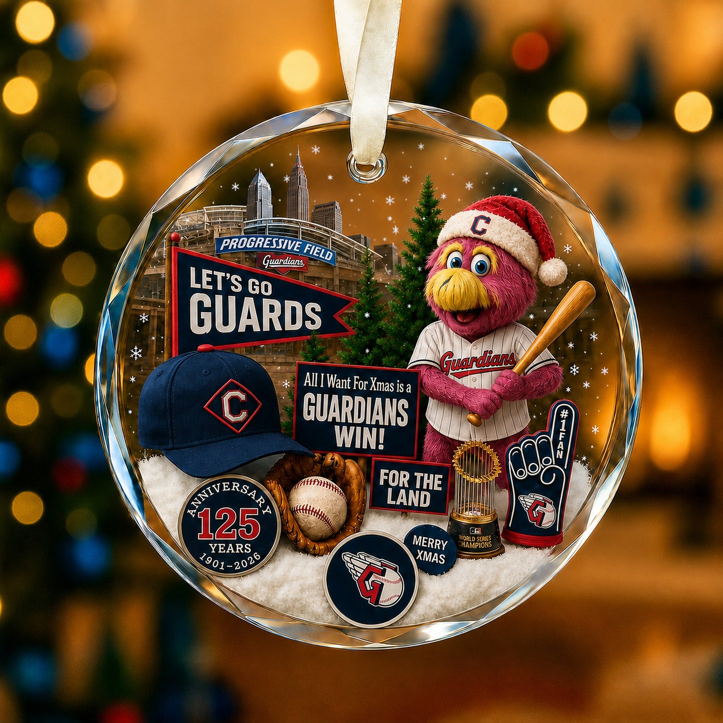 All Baseball Teams Christmas Glass Ornament  With Red Gift Box | 5to9vibe