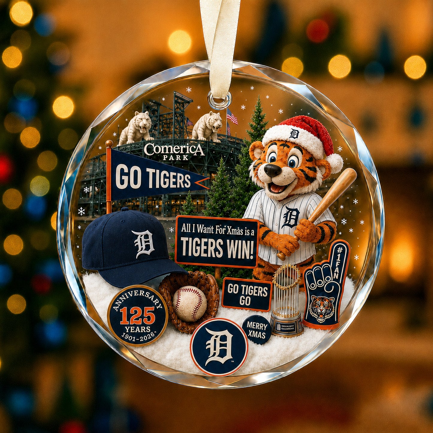 All Baseball Teams Christmas Glass Ornament  With Red Gift Box | 5to9vibe