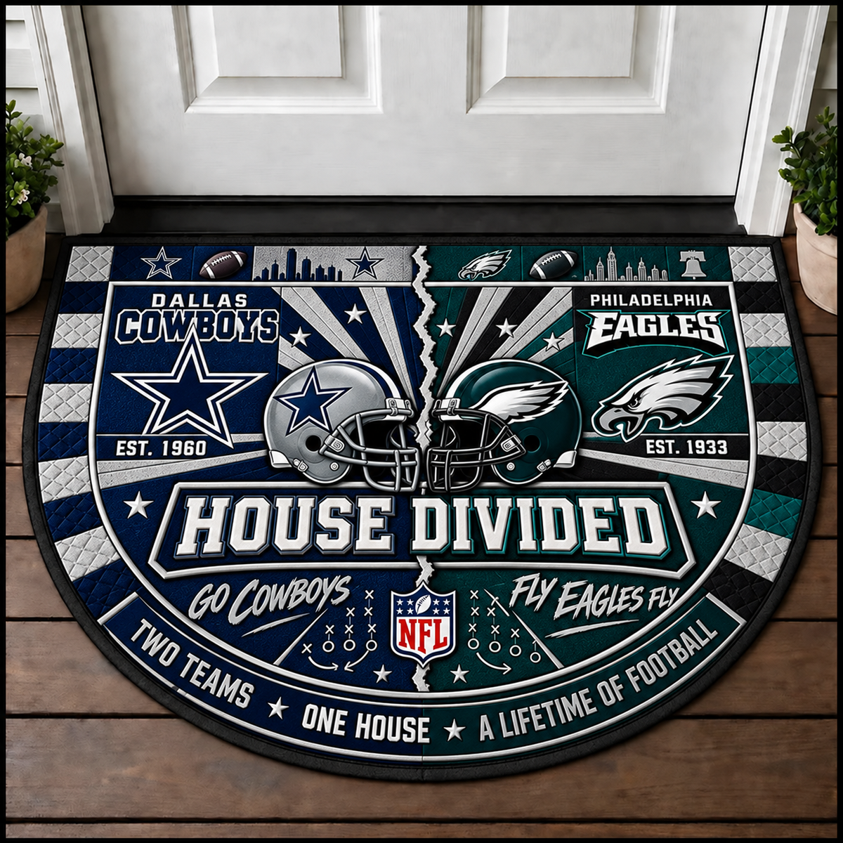 Football DC/PE Custom Premium Welcome Mat – Personalized Doormat