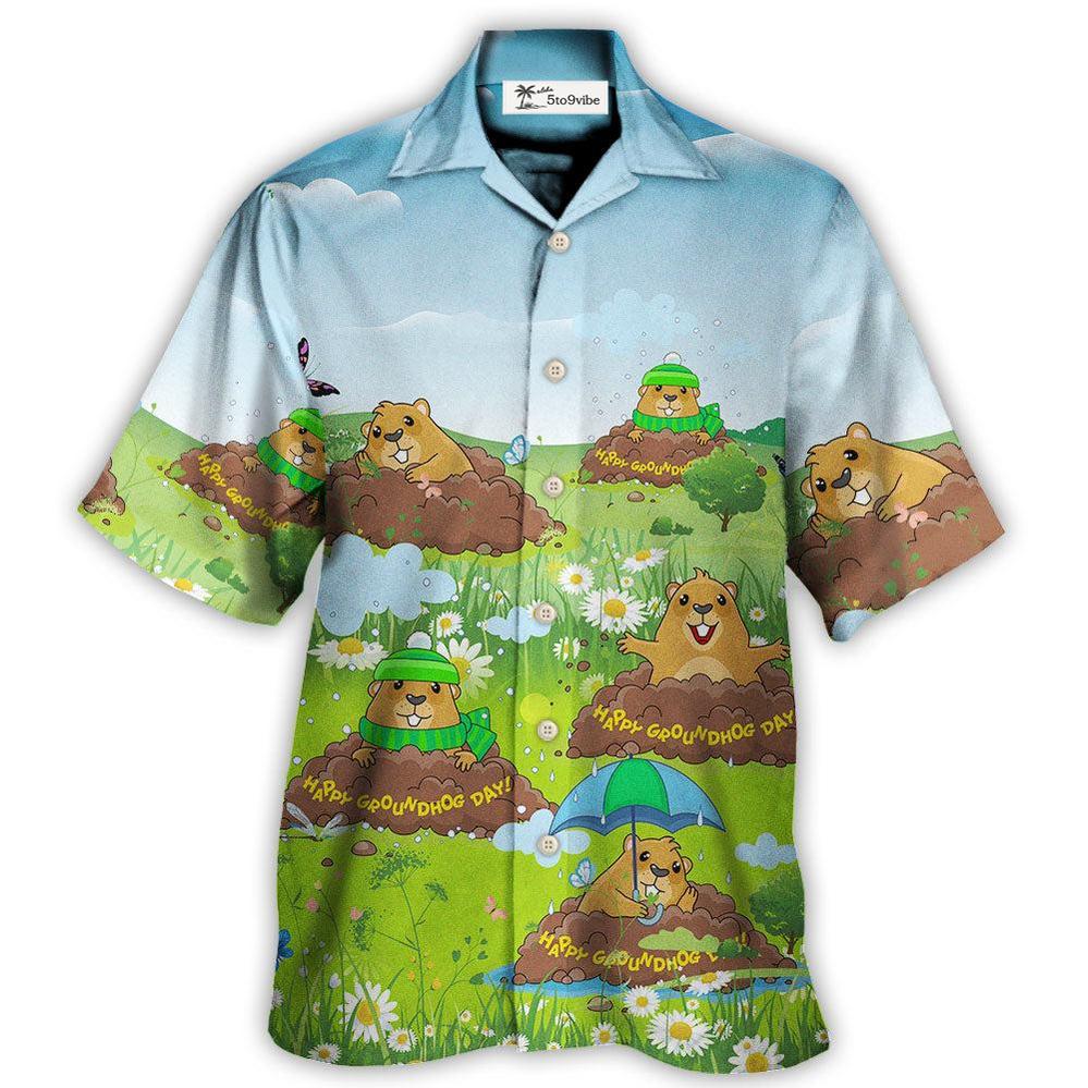 Groundhog Day Happy Day Grass Garden - Hawaiian Shirt 