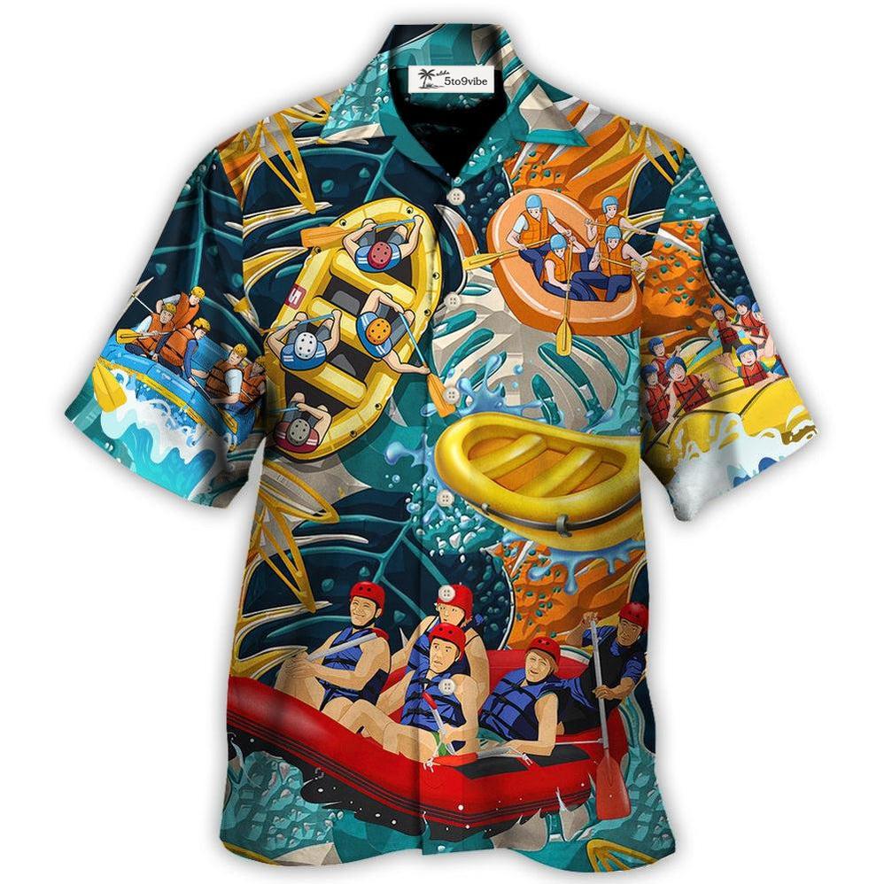Water Rafting River Rafting Team Lover Tropical Style - Hawaiian Shirt 