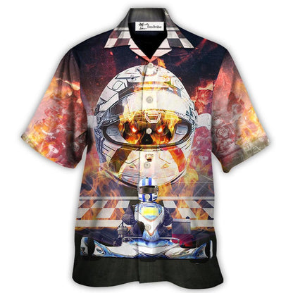 Kart Racing Skull Fire Faster And Faster - Hawaiian Shirt 