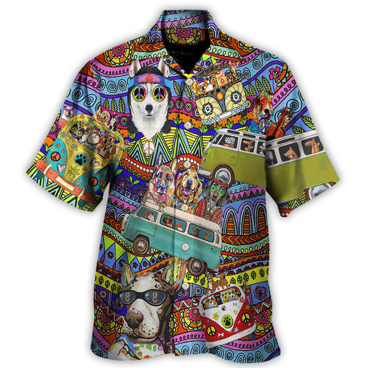 Hawaiian Shirt / Adults / S Dogs Love Cool Life Style - Hawaiian Shirt 