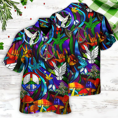 Hippie Es Paz Amor Estilo De Vida De Pájaro - Camisa Hawaiana Unisex Para Hombres y Mujeres