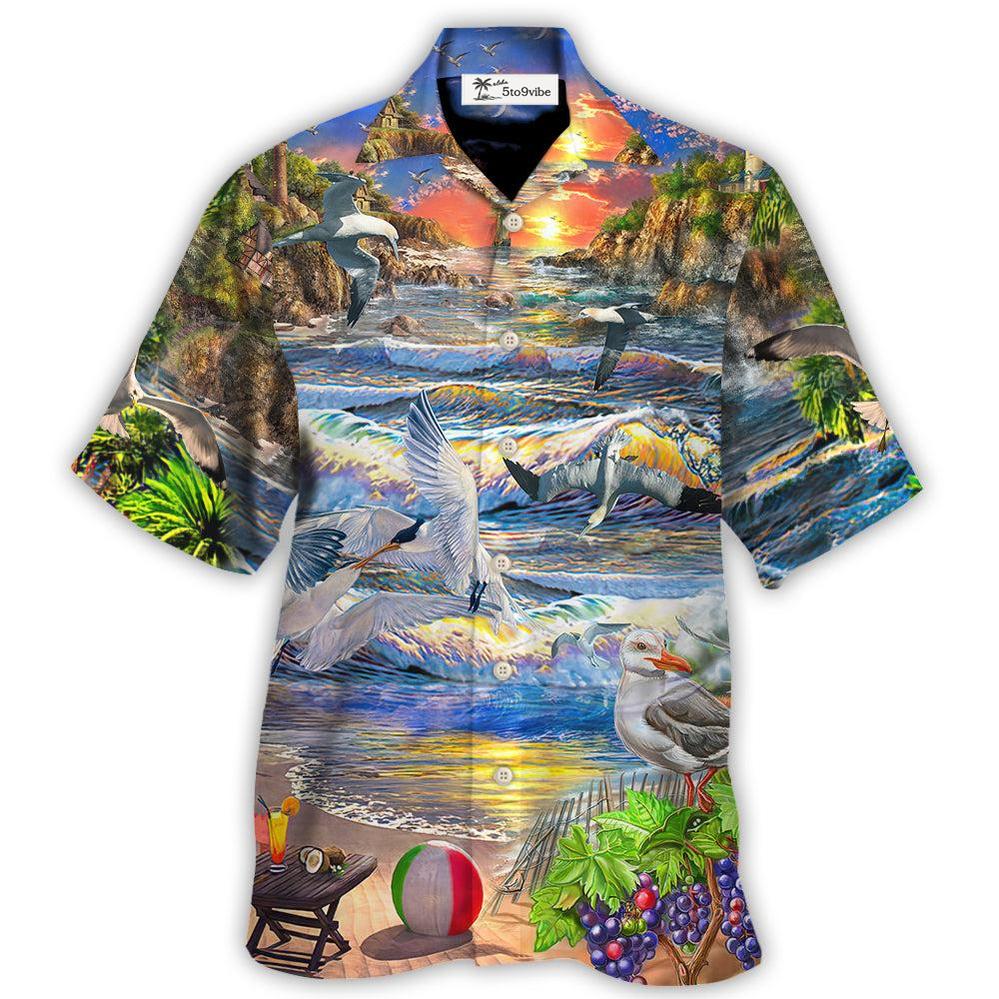 Beach - Today I Will Be Happier Than A Seagull With A French Fry - Hawaiian Shirt