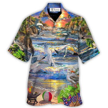 Beach - Today I Will Be Happier Than A Seagull With A French Fry - Hawaiian Shirt