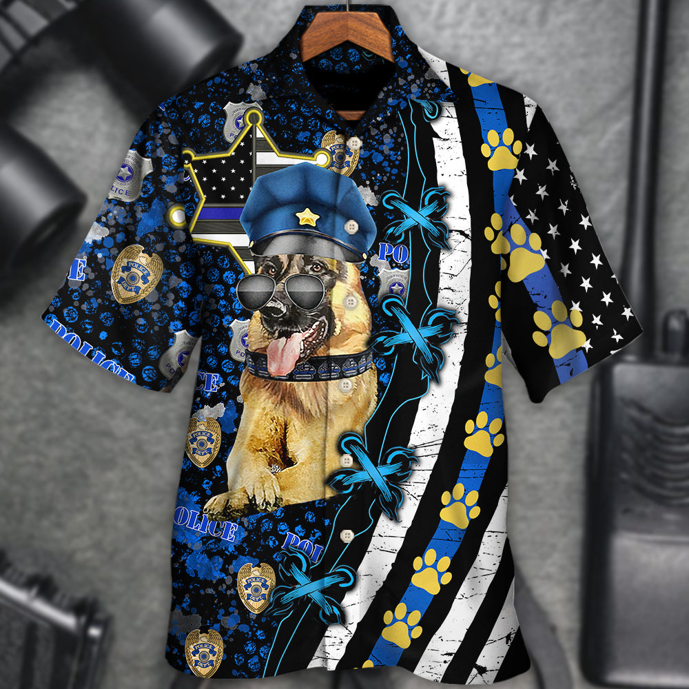 German Shepherd Dogs Back The Blue - Unisex Hawaiian Shirt For Men and Women