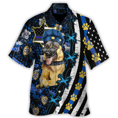 German Shepherd Dogs Back The Blue - Unisex Hawaiian Shirt For Men and Women