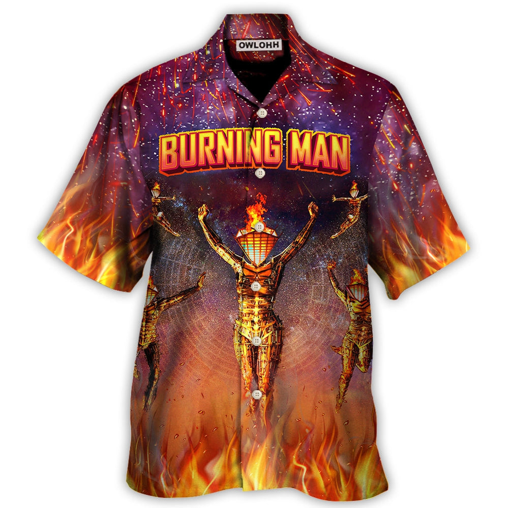 Music Event Burning Man Built To Burn Burning Man - Hawaiian Shirt 