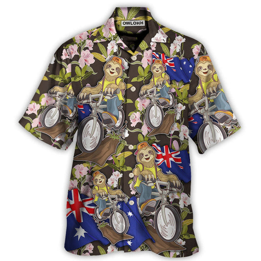 Solth Australia Sloth Ride Cycling Art - Hawaiian Shirt 