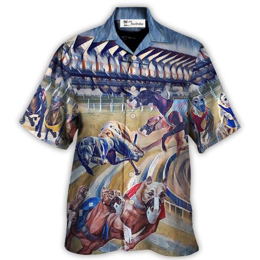 Dog Racing Art Print We Love Dog Racing Greyhound - Hawaiian Shirt 