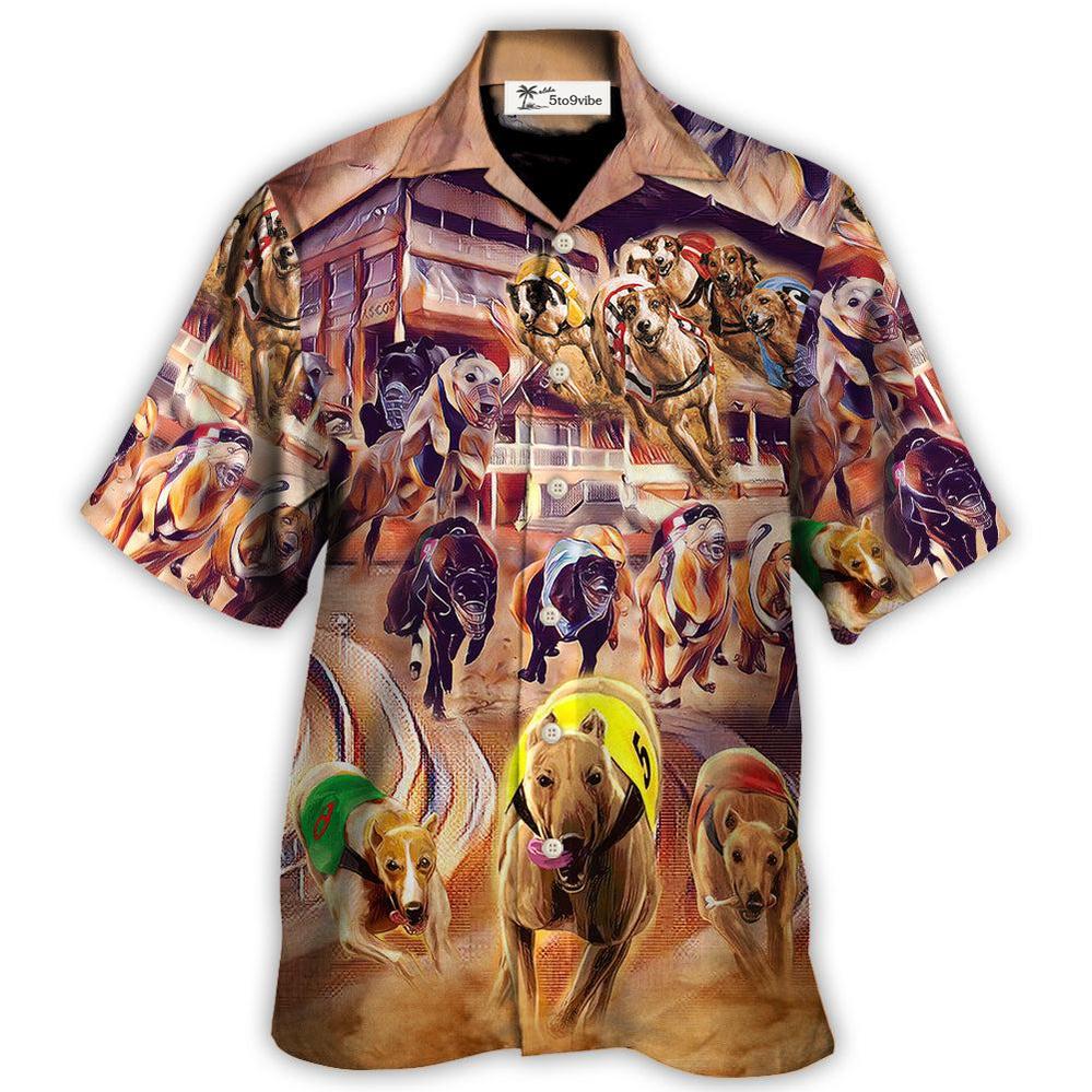 Dog Racing Painting We Love Dog Racing Greyhound - Hawaiian Shirt 