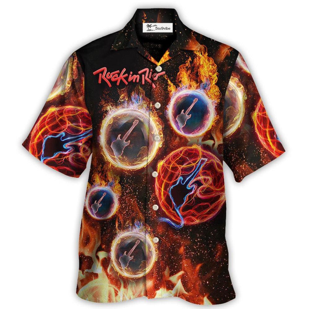 Rock In Rio With Fire Music Lover Amazing Style - Hawaiian Shirt 