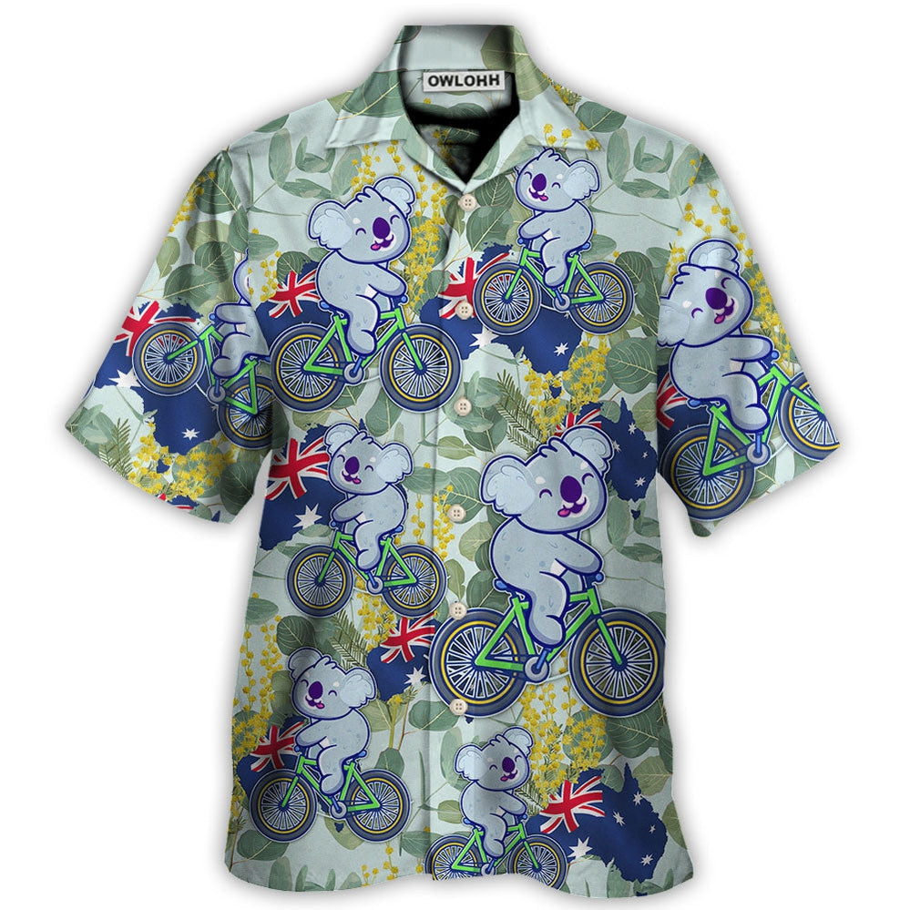 Koala Australia Ride Cycling Art - Hawaiian Shirt 