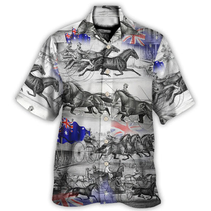 Harness Racing Horse Racing Australia Flag - Hawaiian Shirt 