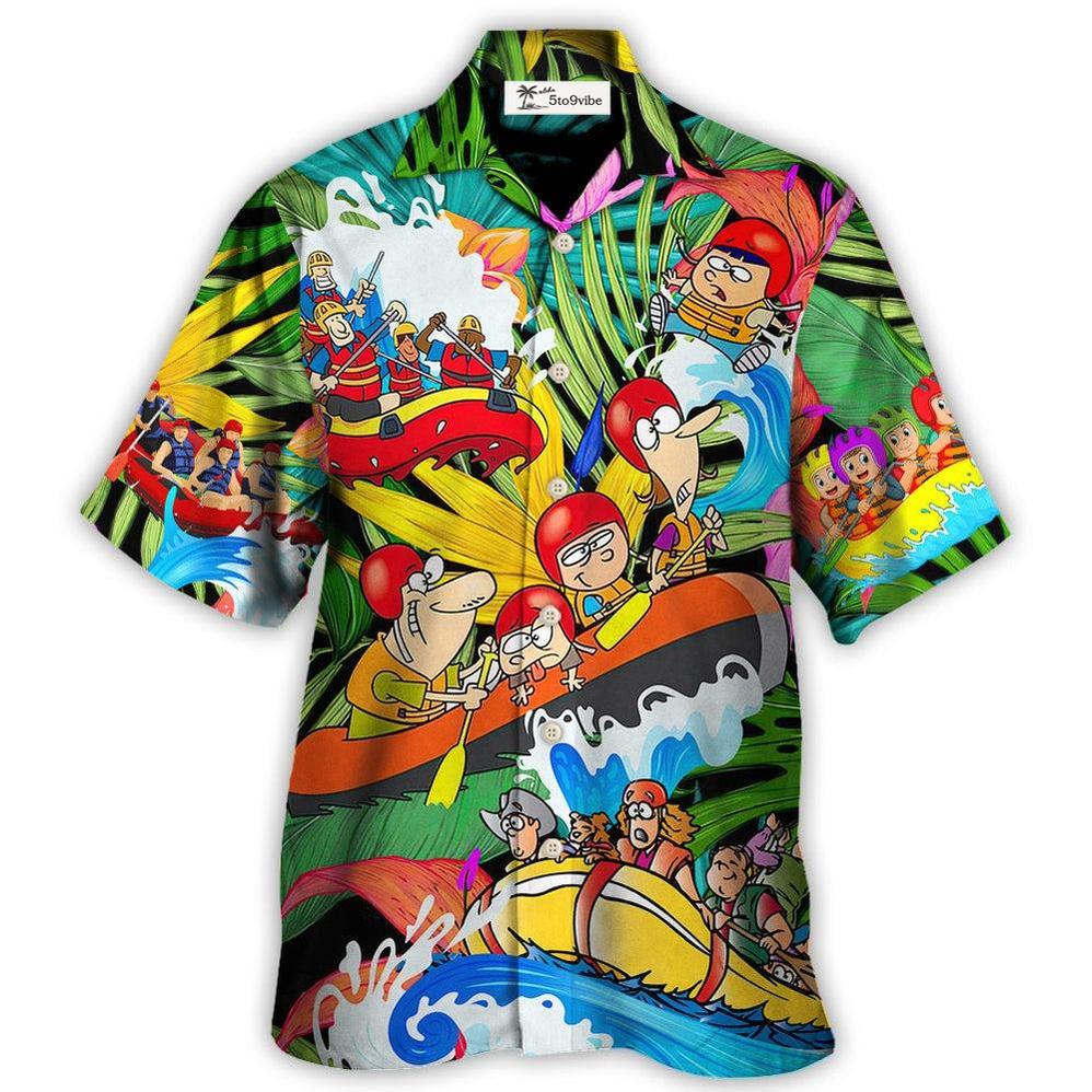Water Rafting River Rafting Team Funny Lover Tropical Style - Hawaiian Shirt 