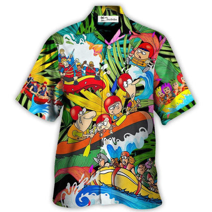 Water Rafting River Rafting Team Funny Lover Tropical Style - Hawaiian Shirt 