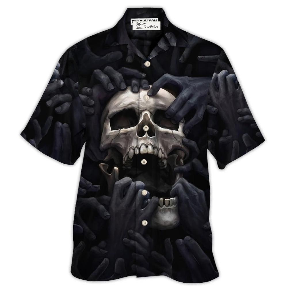 Hawaiian Shirt / Adults / S Skull Dark Screaming Hell's Hand - Hawaiian Shirt 
