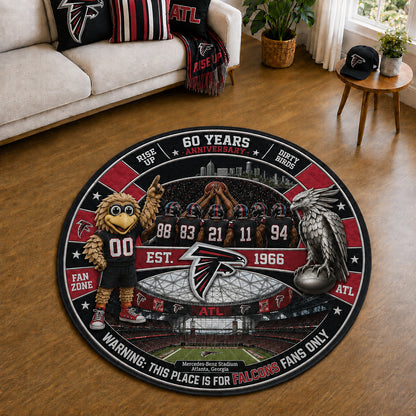All Football Teams Custom Print Premium Round Mat Washable – Personalized Round Mat