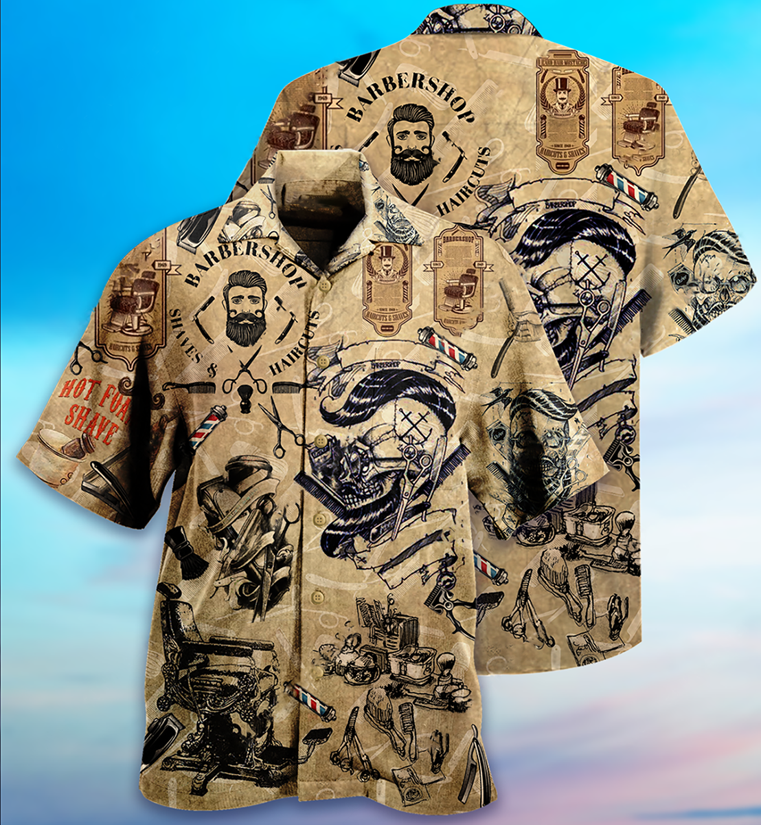 Barber Shop Vintage Style - Hawaiian Shirt 