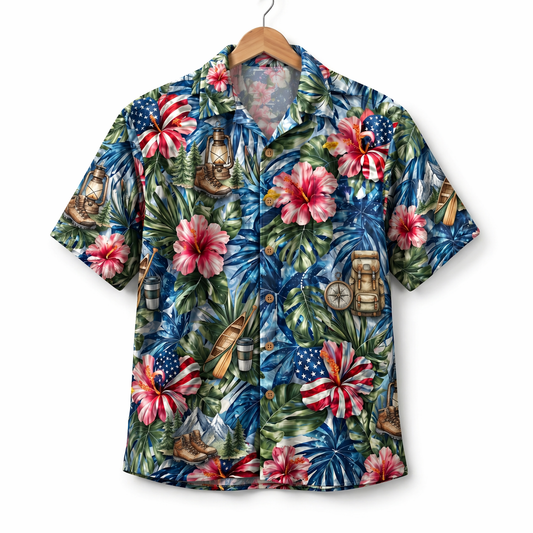Outdoor Lifestyle America 4th July 250 Years Anniversary Premium Unisex Hawaiian Shirt For Men and Women