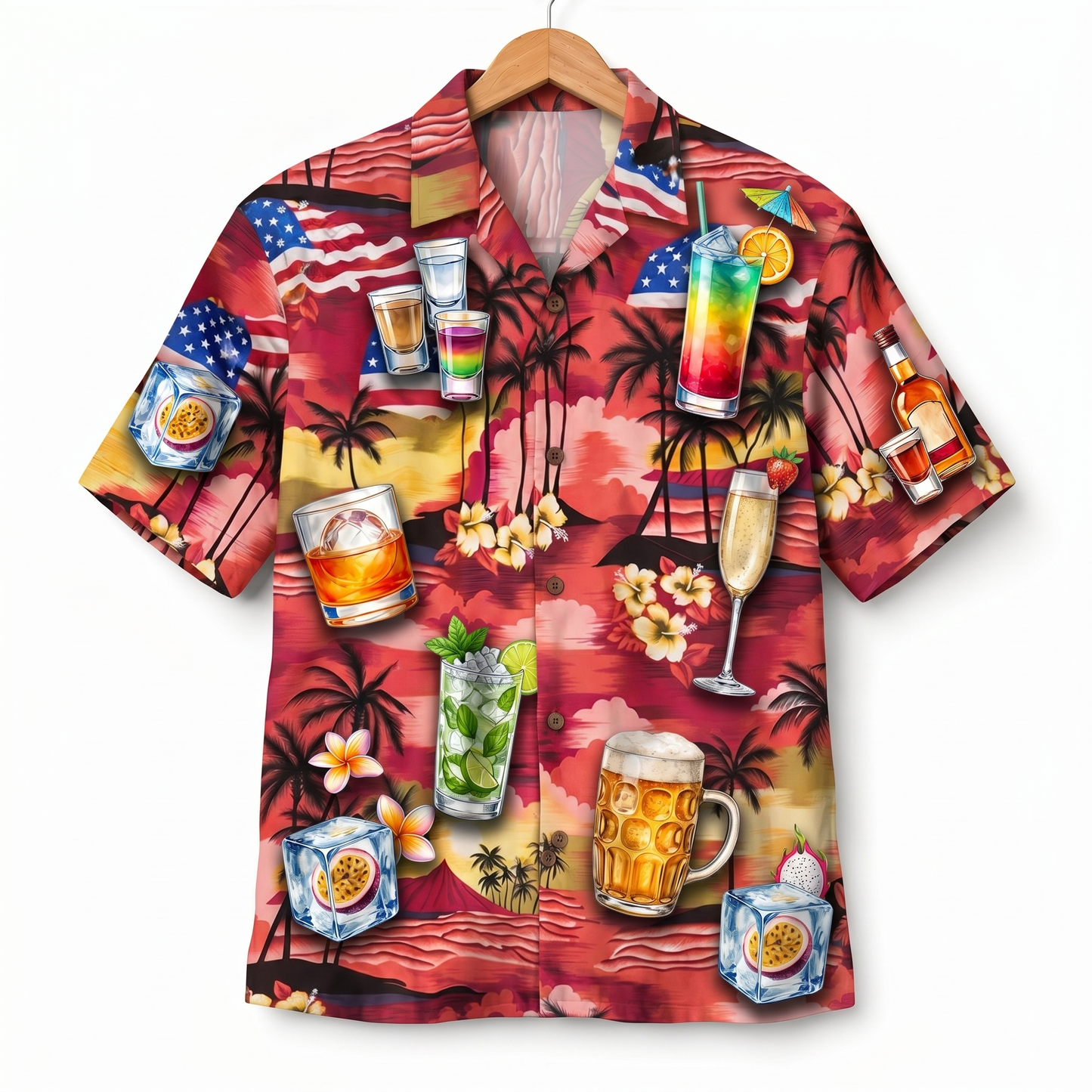 Party Drink America 4th July 250 Years Anniversary Premium Unisex Hawaiian Shirt For Men and Women