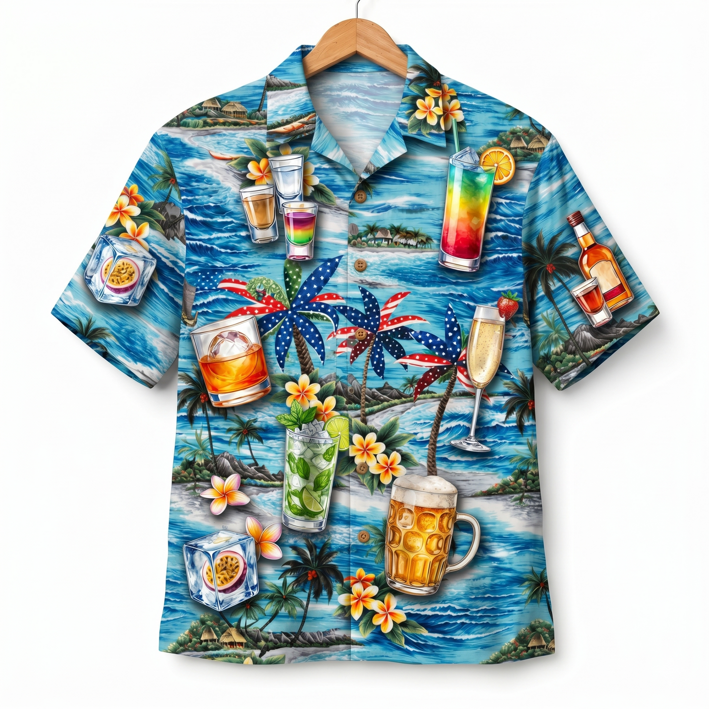 Party Drink America 4th July 250 Years Anniversary Premium Unisex Hawaiian Shirt For Men and Women
