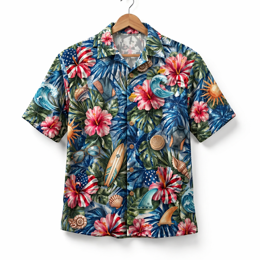 Surf Sports America 4th July 250 Years Anniversary Premium Unisex Hawaiian Shirt For Men and Women