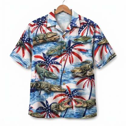 Alligator America 4th July 250 Years Anniversary Premium Unisex Hawaiian Shirt For Men and Women
