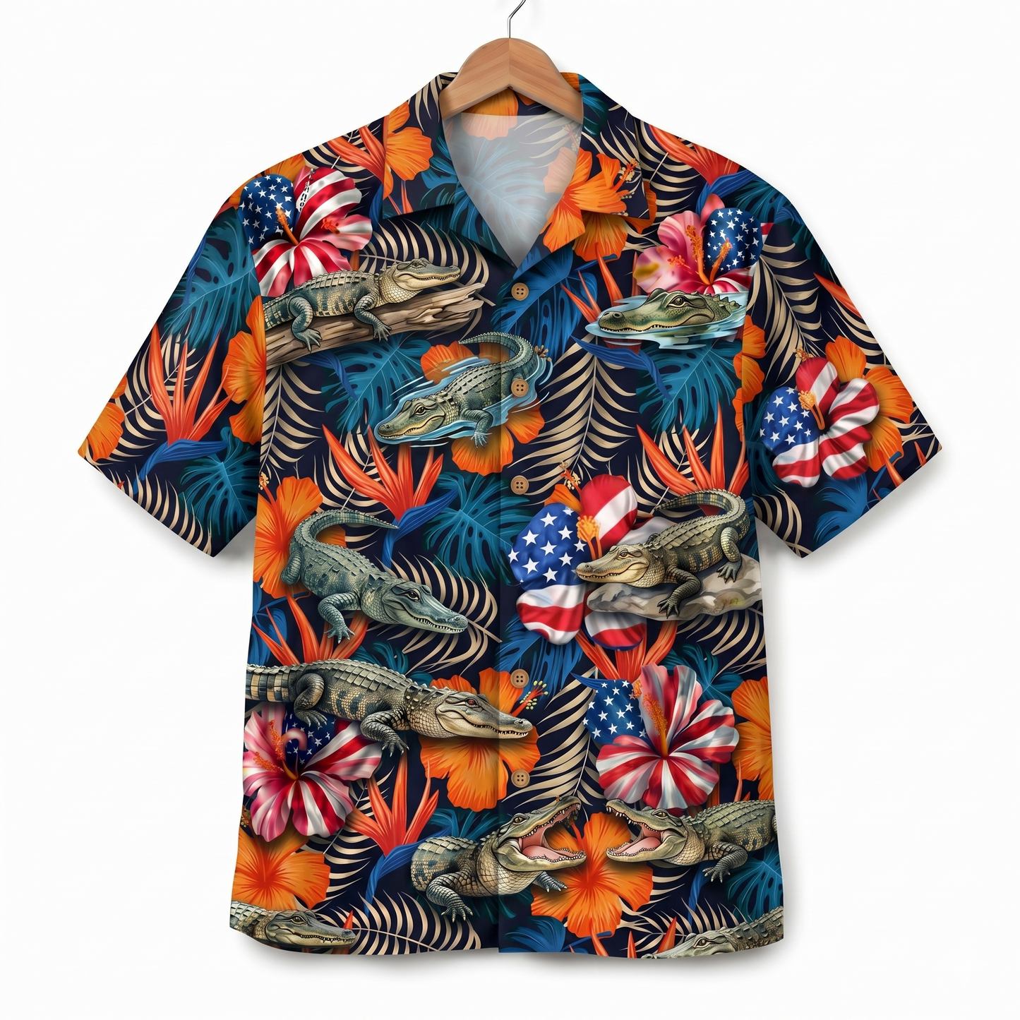 Alligator America 4th July 250 Years Anniversary Premium Unisex Hawaiian Shirt For Men and Women