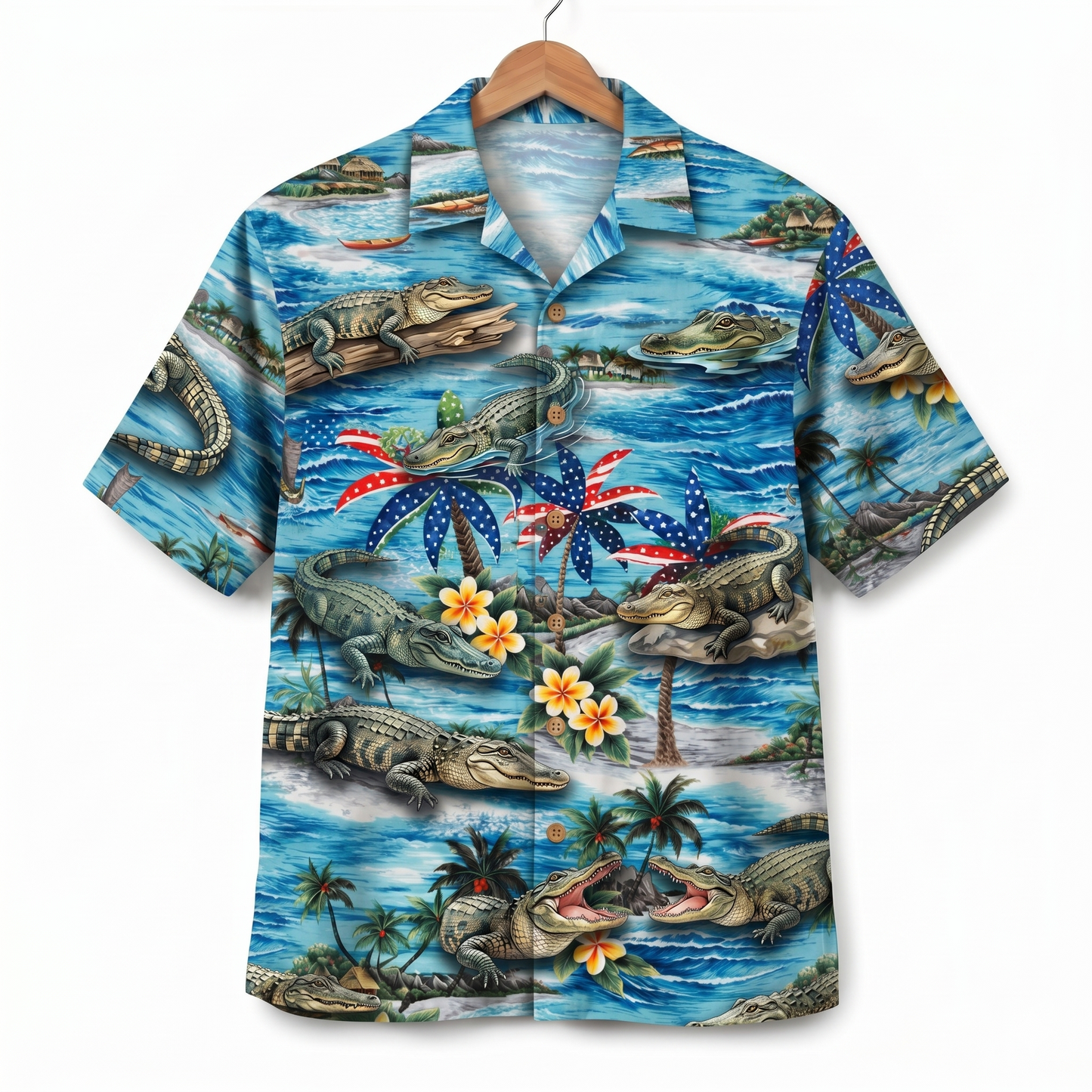 Alligator America 4th July 250 Years Anniversary Premium Unisex Hawaiian Shirt For Men and Women