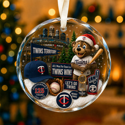All Baseball Teams Christmas Glass Ornament  With Red Gift Box | 5to9vibe