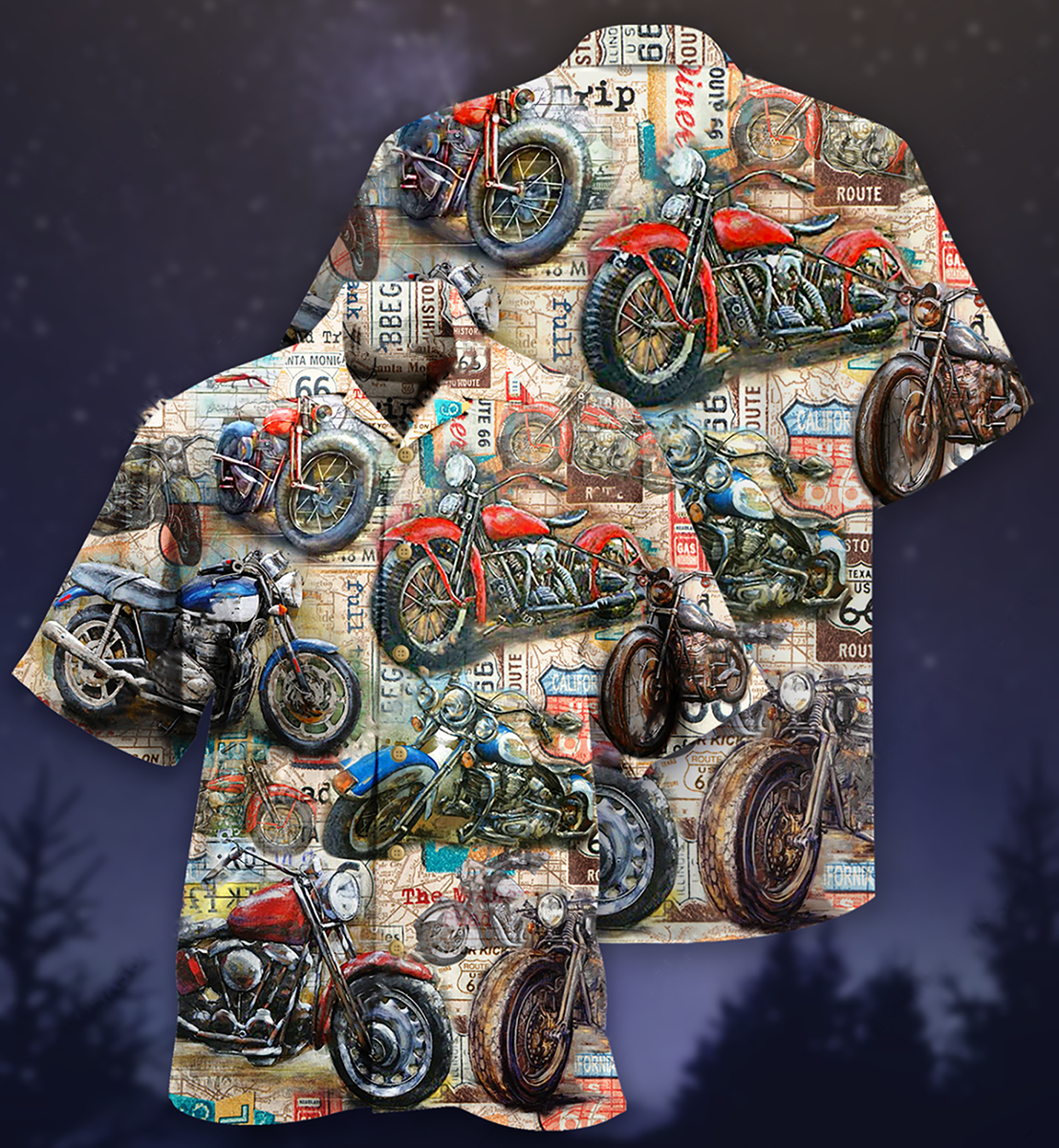 Motorcycle Is My Life Vintage Cool - Hawaiian Shirt 