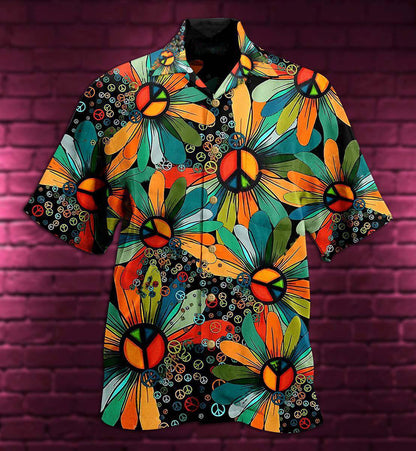 Hippie Peace Floral Style - Hawaiian Shirt 