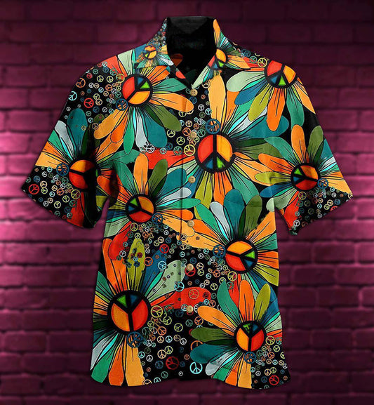 Hippie Peace Floral Style - Hawaiian Shirt 