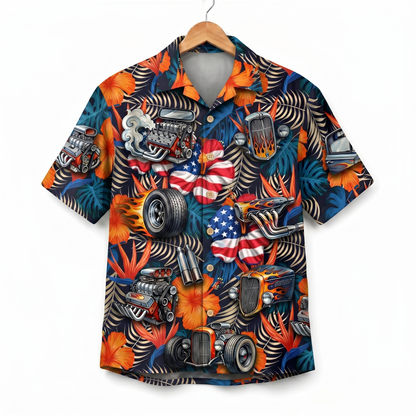 Hot Rod America 4th July 250 Years Anniversary Premium Unisex Hawaiian Shirt For Men and Women