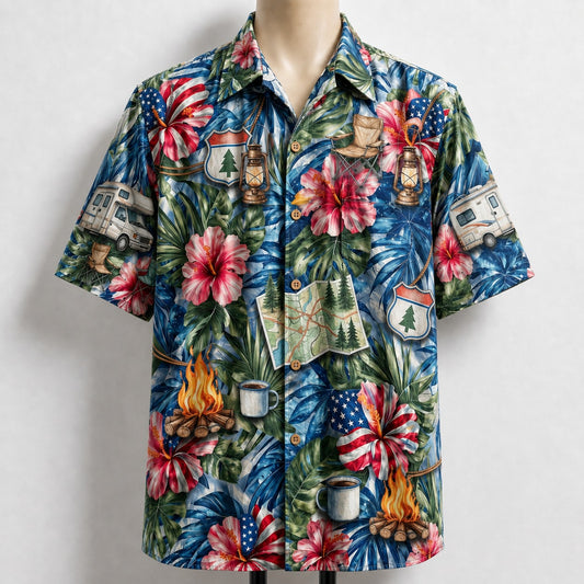 RV Travel America 4th July 250 Years Anniversary Premium Unisex Hawaiian Shirt For Men and Women