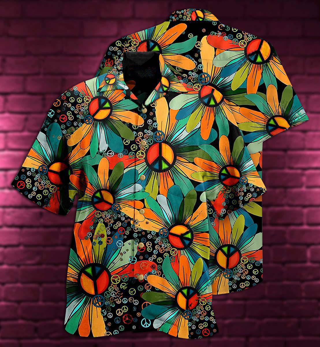 Hippie Peace Floral Style - Hawaiian Shirt 