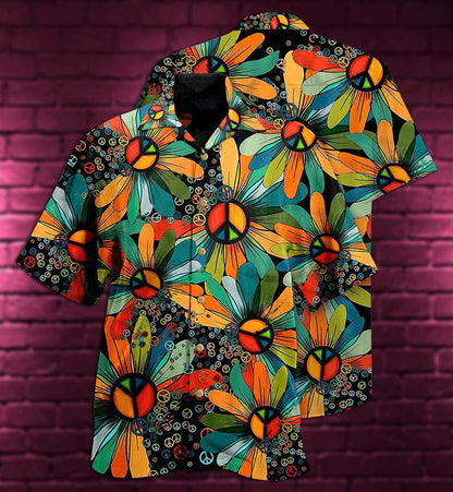 Hippie Peace Floral Style - Hawaiian Shirt 