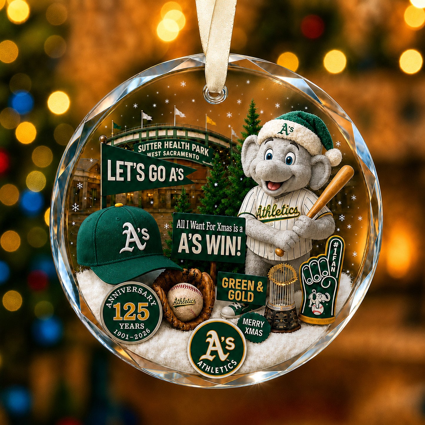 All Baseball Teams Christmas Glass Ornament  With Red Gift Box | 5to9vibe