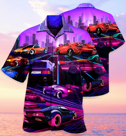 Car Modern Purple - Hawaiian Shirt 