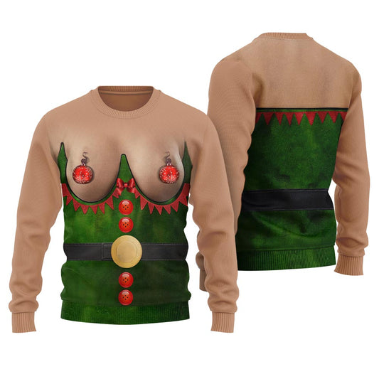 Sexy Lady Costume Ugly Christmas Sweater
