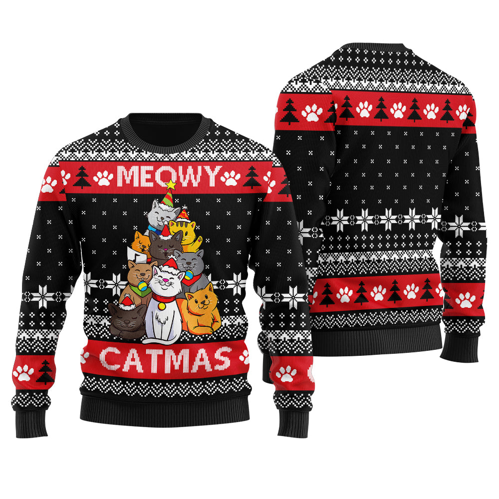 Merry Cat Ugly Christmas Sweater