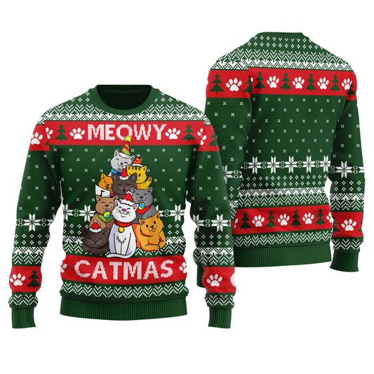 Merry Cat Ugly Christmas Sweater