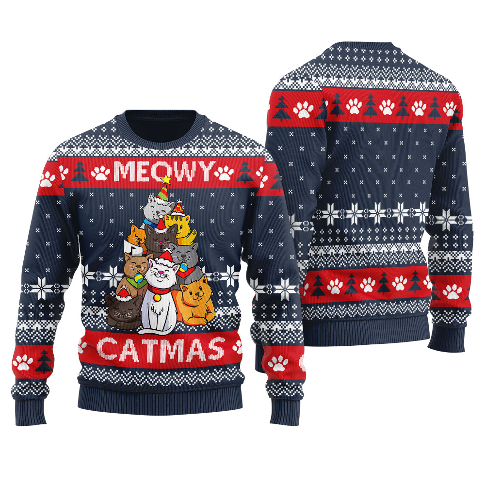 Merry Cat Ugly Christmas Sweater