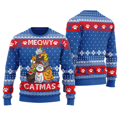 Merry Cat Ugly Christmas Sweater