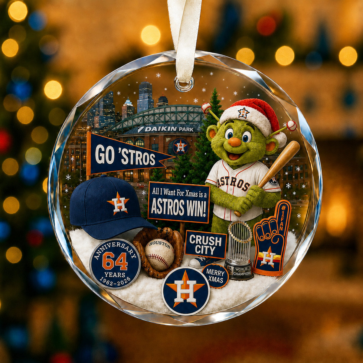 All Baseball Teams Christmas Glass Ornament  With Red Gift Box | 5to9vibe